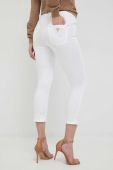 Штани Guess жіночі колір білий облягаюче висока посадка