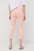 Штани Guess жіночі колір помаранчевий облягаюче висока посадка