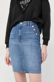 Джинсова спідниця Guess mini олівець колір блакитний (3099276)