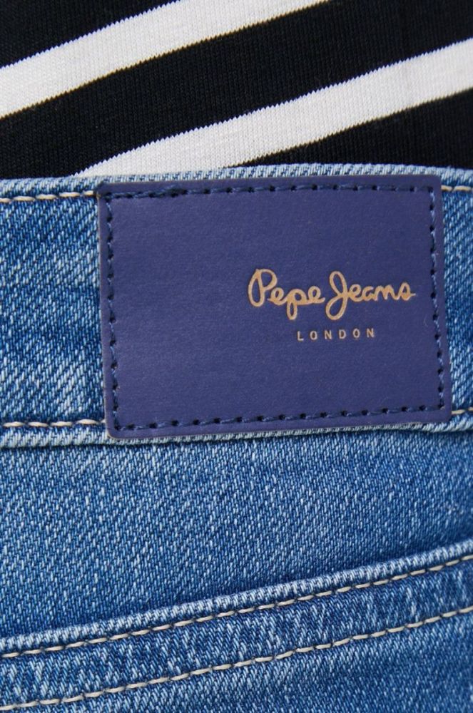 Джинси Pepe Jeans Aubrey жіночі середня посадка колір блакитний фото 4