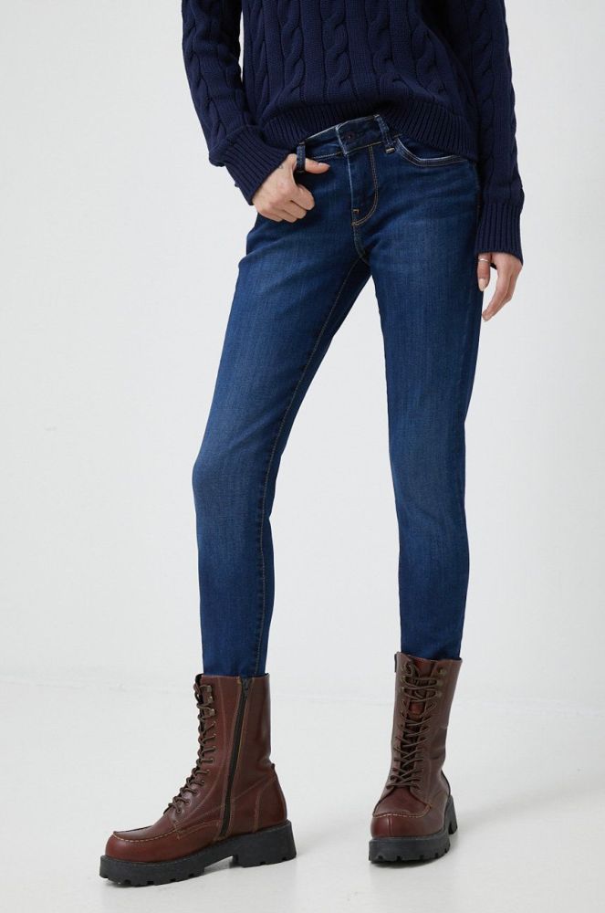 Джинси Pepe Jeans жіночі висока посадка колір темно-синій (2893815)