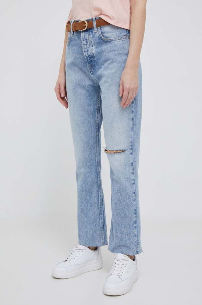 Джинси Pepe Jeans жіночі висока посадка колір блакитний (3267176)