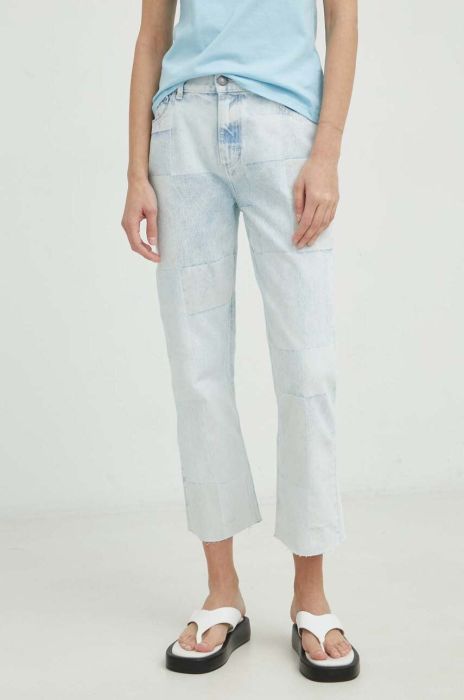 Джинси Mustang Style Brooks Straight 7/8 жіночі висока посадка колір блакитний (3097880)