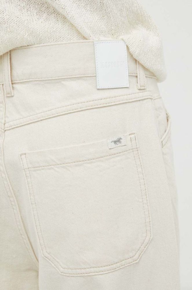Штани Mustang Style Ava Loose Wide Cargo жіночі колір бежевий широкі висока посадка фото 4
