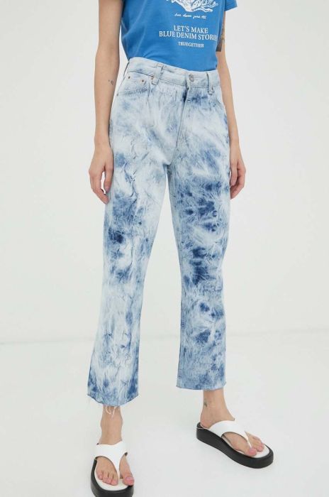 Джинси Mustang Style Brooks Straight 7/8 жіночі висока посадка колір блакитний (3318572)