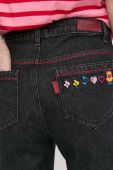 Джинси MAX&Co. x Tamagotchi жіночі висока посадка колір чорний