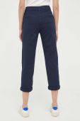 Штани United Colors of Benetton жіночі колір синій фасон chinos висока посадка