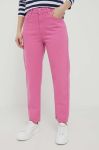 Джинси United Colors of Benetton жіночі висока посадка колір рожевий (3233696)