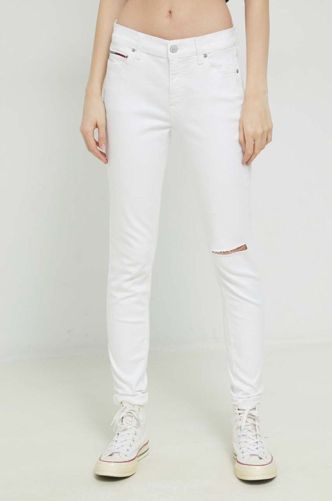 Джинси Tommy Jeans жіночі середня посадка колір білий (2980065)