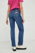 Джинси Wrangler Mom Straight жіночі висока посадка damskie high waist колір блакитний