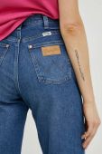 Джинси Wrangler Mom Straight жіночі висока посадка damskie high waist колір блакитний