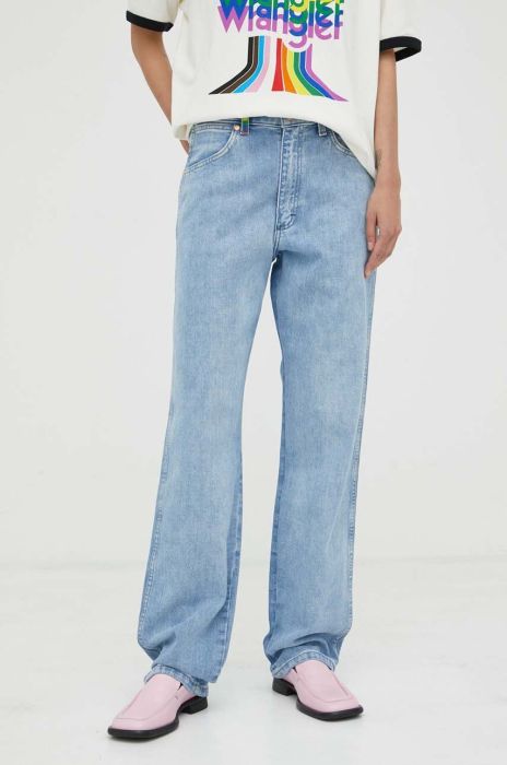 Джинси Wrangler Pride 13MWZ висока посадка колір блакитний