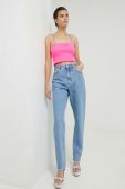 Джинси GCDS жіночі висока посадка колір блакитний (2961598)
