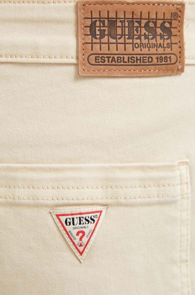 Джинси Guess Originals Go Kit жіночі колір бежевий фото 5