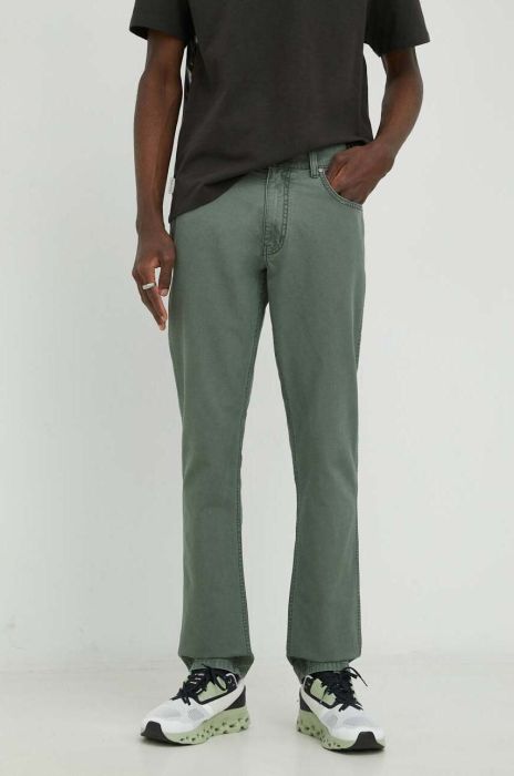 Штани Wrangler Greensboro чоловічі колір зелений прямі Штани Wrangler Greensboro чоловічі колір зелений прямі