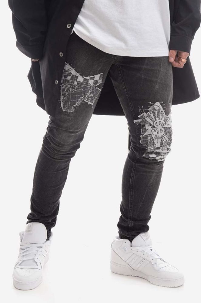 Джинси KSUBI Chitch Streets чоловічі MPS23DJ001-BLACK колір чорний фото 5