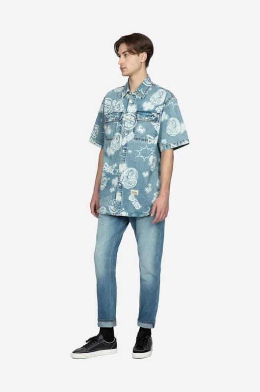 Джинси Evisu чоловічі 2ESHTM3JE12517CT-indigo колір блакитний