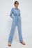 Комбінезон Pepe Jeans Amy З коміром колір блакитний