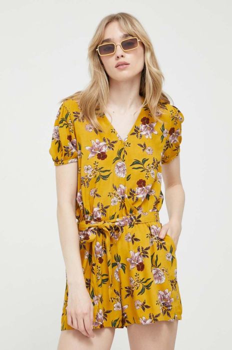 Комбінезон Protest колір жовтий декольте трикутник