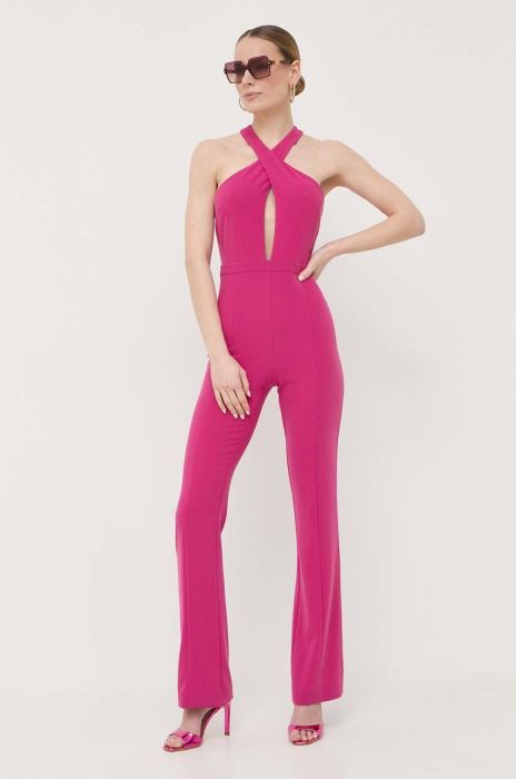 Комбінезон Patrizia Pepe колір рожевий декольте трикутник (3245260)