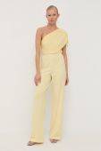 Комбінезон Patrizia Pepe колір жовтий овальне декольте