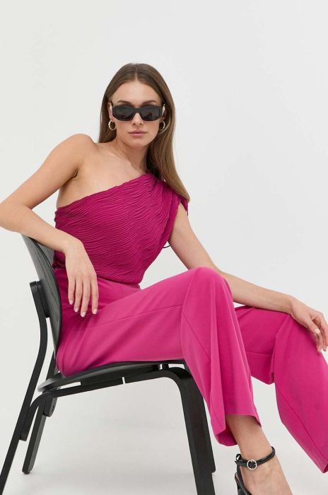 Комбінезон Patrizia Pepe колір рожевий овальне декольте