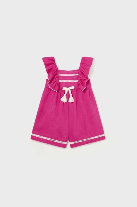 Комбінезон для немовлят Mayoral колір рожевий з домішкою льону