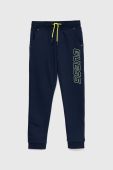 Дитячі спортивні штани Guess колір синій з принтом