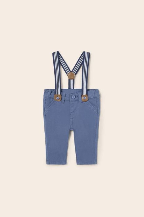 Дитячі штани Mayoral Newborn колір синій однотонні