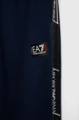 Дитячі бавовняні штани EA7 Emporio Armani колір синій з принтом (3140666)