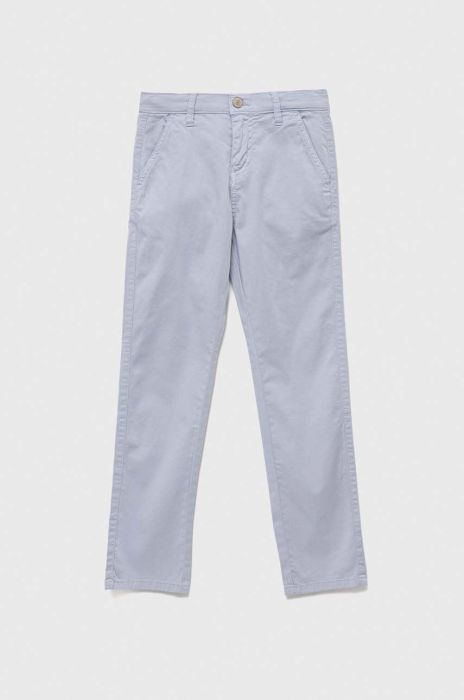 Дитячі штани Guess однотонні колір блакитний