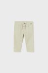 Дитячі бавовняні штанці Mayoral колір зелений однотонні Дитячі бавовняні штанці Mayoral колір зелений однотонні
