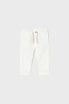 Штани для немовлят Mayoral колір білий однотонні (2955141) Штани для немовлят Mayoral колір білий однотонні (2955141)