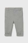 Штани для немовлят United Colors of Benetton колір сірий однотонні Штани для немовлят United Colors of Benetton колір сірий однотонні