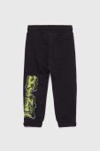 Дитячі бавовняні штани Sisley колір чорний візерунок (3036295) Дитячі бавовняні штани Sisley колір чорний візерунок (3036295)