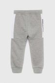 Дитячі спортивні штани Sisley колір сірий візерунок