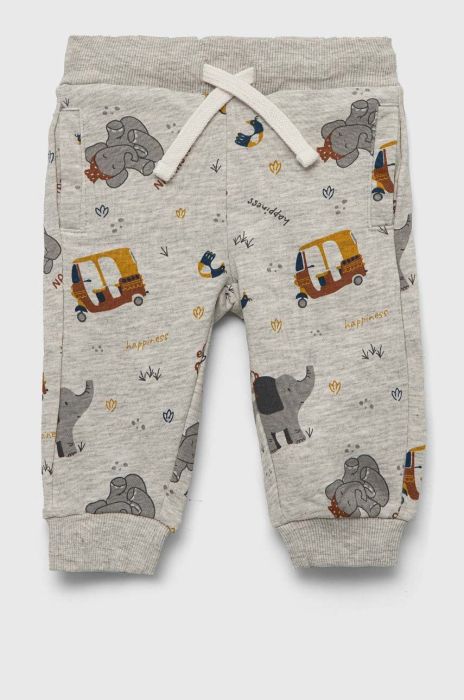 Дитячі спортивні штани zippy колір білий з аплікацією