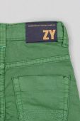Дитячі спортивні штани zippy колір зелений меланж