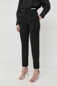 Штани Guess жіночі колір чорний фасон сигарети висока посадка