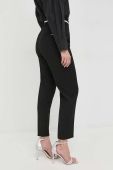 Штани Guess жіночі колір чорний фасон сигарети висока посадка