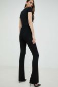 Штани Guess жіночі колір чорний кльош висока посадка