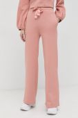 Бавовняні спортивні штани Guess жіночі колір рожевий