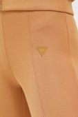Штани Guess жіночі колір коричневий однотонні (3498182)