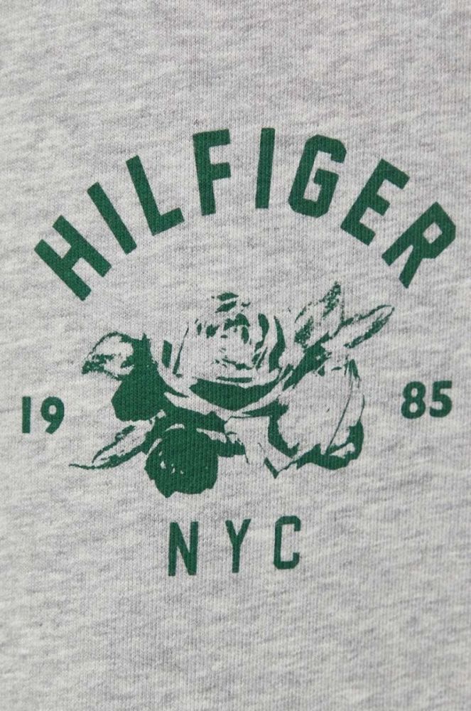 Спортивні штани Tommy Hilfiger жіночі колір сірий з принтом фото 4