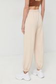 Спортивні штани BOSS жіночі колір бежевий однотонні