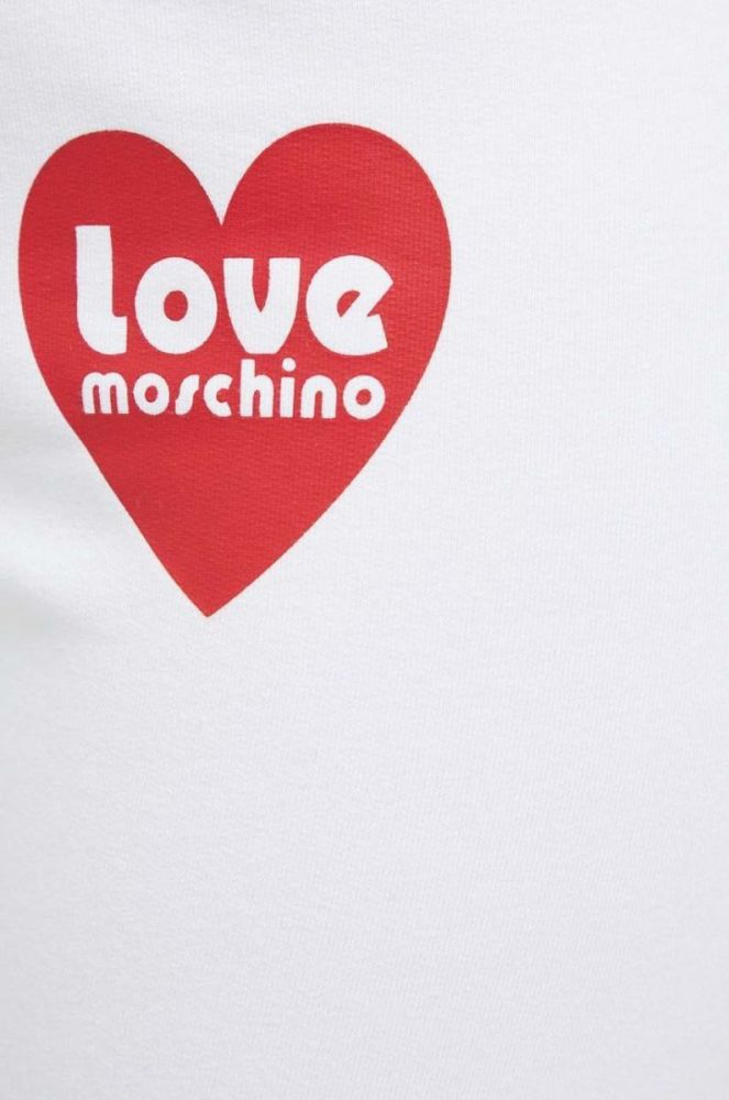 Спортивні штани Love Moschino колір білий з принтом фото 4