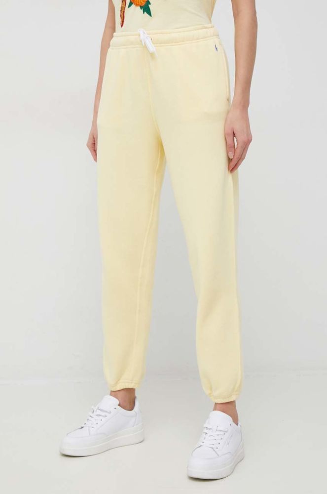 Спортивні штани Polo Ralph Lauren колір жовтий однотонні (2951604)
