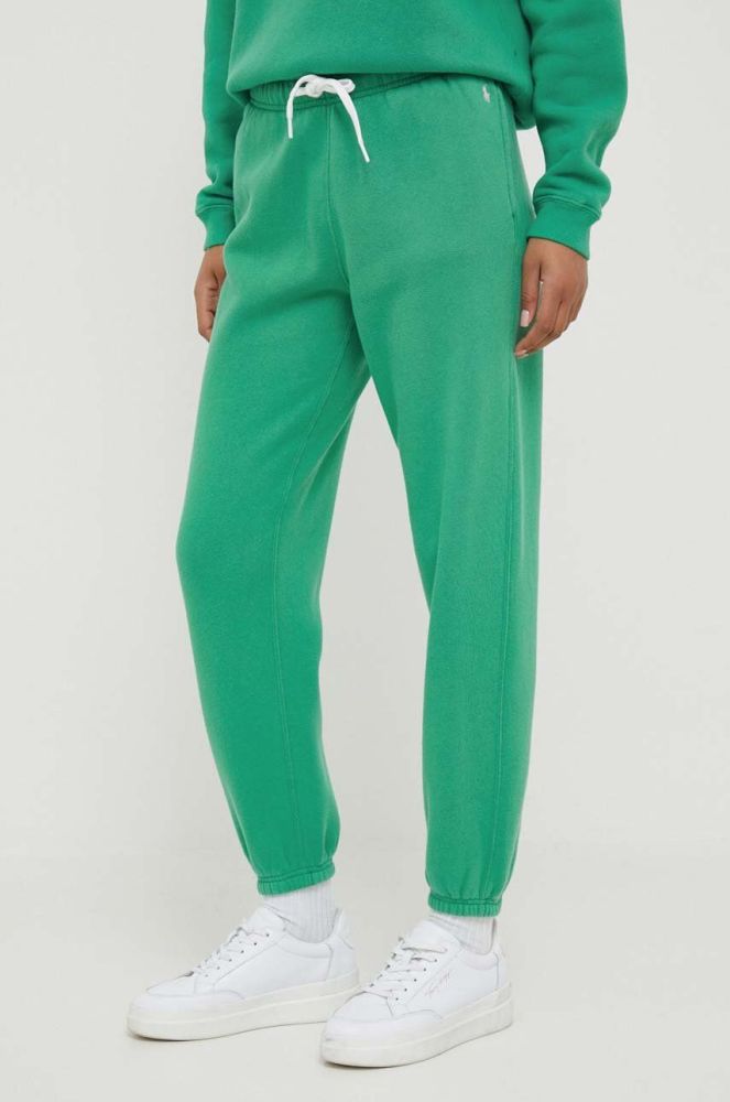 Спортивні штани Polo Ralph Lauren колір зелений однотонні (3157516)