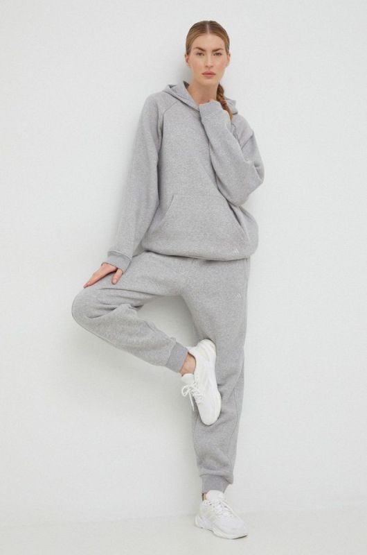 Спортивні штани adidas жіночі колір сірий меланж (2933767) фото 2