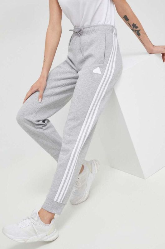 Спортивні штани adidas колір сірий меланж (3009148) фото 2